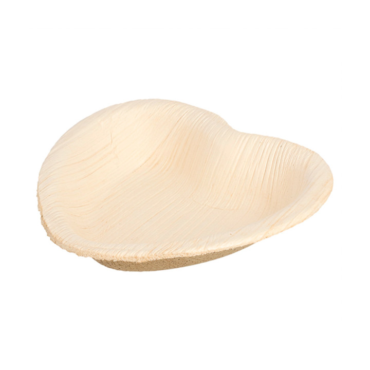 Palm Leaf Plate Heart Shape 10x10x1,5cm (25 Units) 