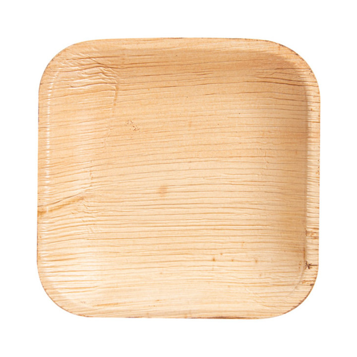 Palm Leaf Mini Plate Square Shape 11,5x11,5x1,5cm (25 Units) 