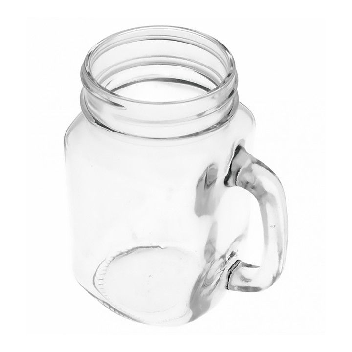 Crystal Jar with Lid and Straw 450ml (24 Units)