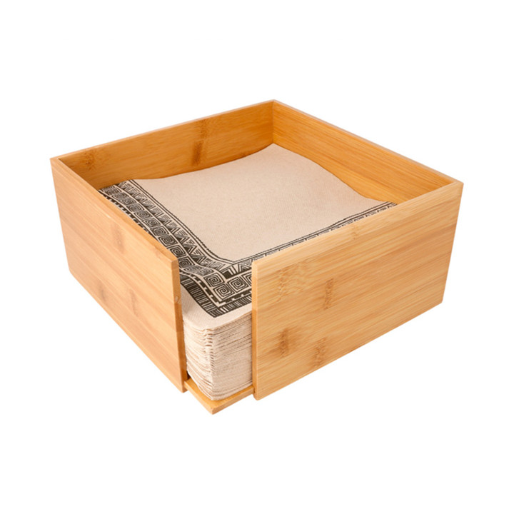 Bamboo Napkin Holder 21x21x10cm (12 Units)