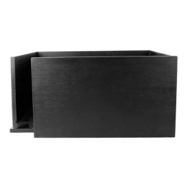 Black Bamboo Napkin Holder 21x21x10cm (12 Units)