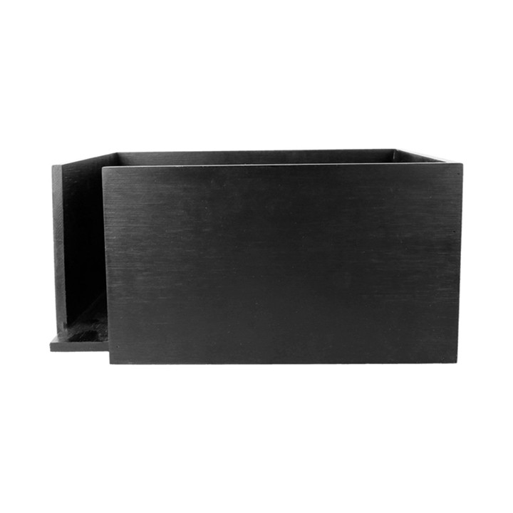 Black Bamboo Napkin Holder 21x21x10cm (12 Units)
