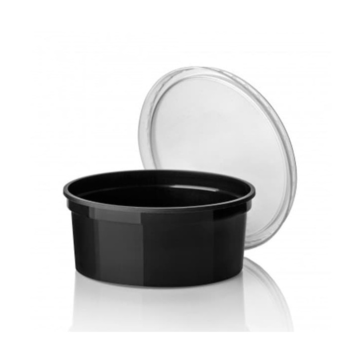 Plastic Deli Container Black PP 350 ml Ø11,5cm (50 Units) 