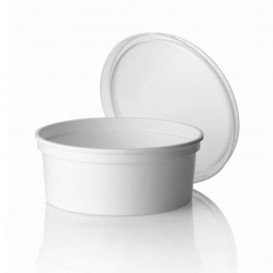 Plastic Deli Container White PP 350ml Ø11,5cm (50 Units) 