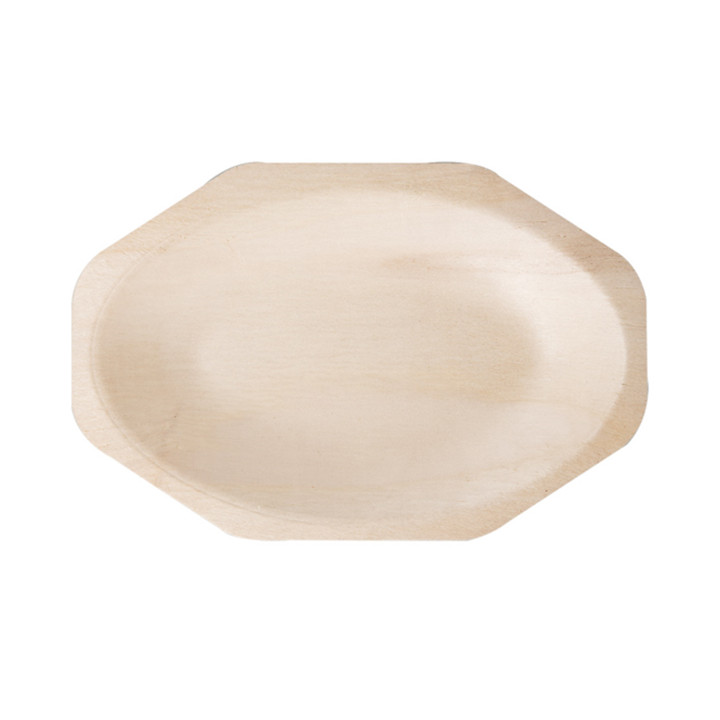 Wooden Tray Octogonal Shape 20x13x2,5 cm (200 Units)