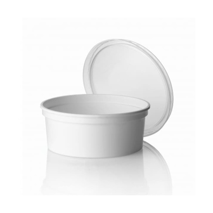 Plastic Deli Container White PP 350ml Ø11,5cm (500 Units)