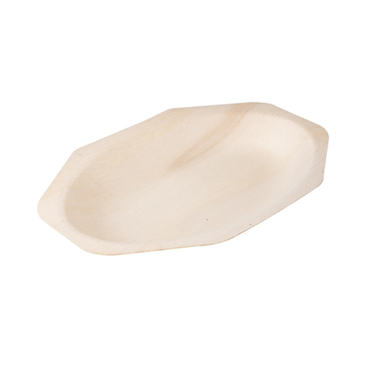 Wooden Tray Octogonal Shape 20x13x2,5 cm (200 Units)