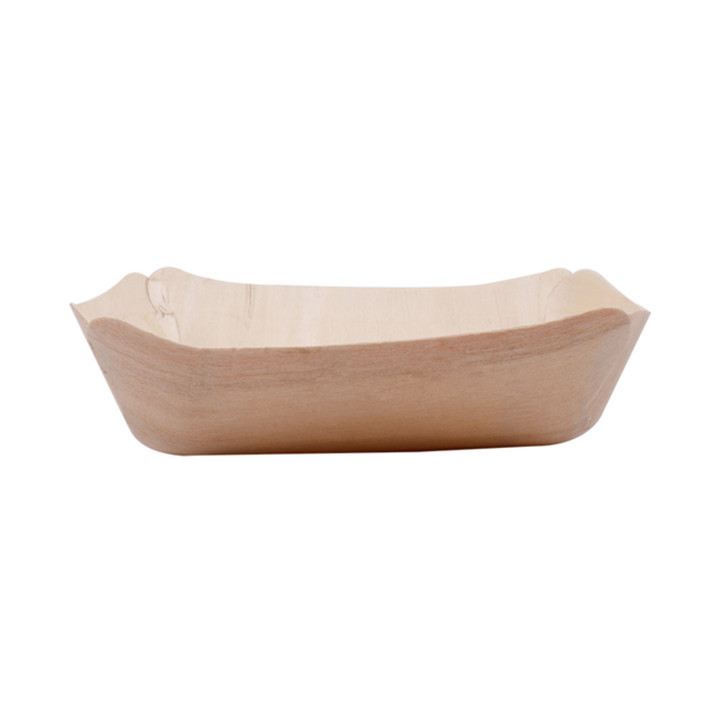 Wooden Plate Rectangular 13x12x3 cm (50 Units) 
