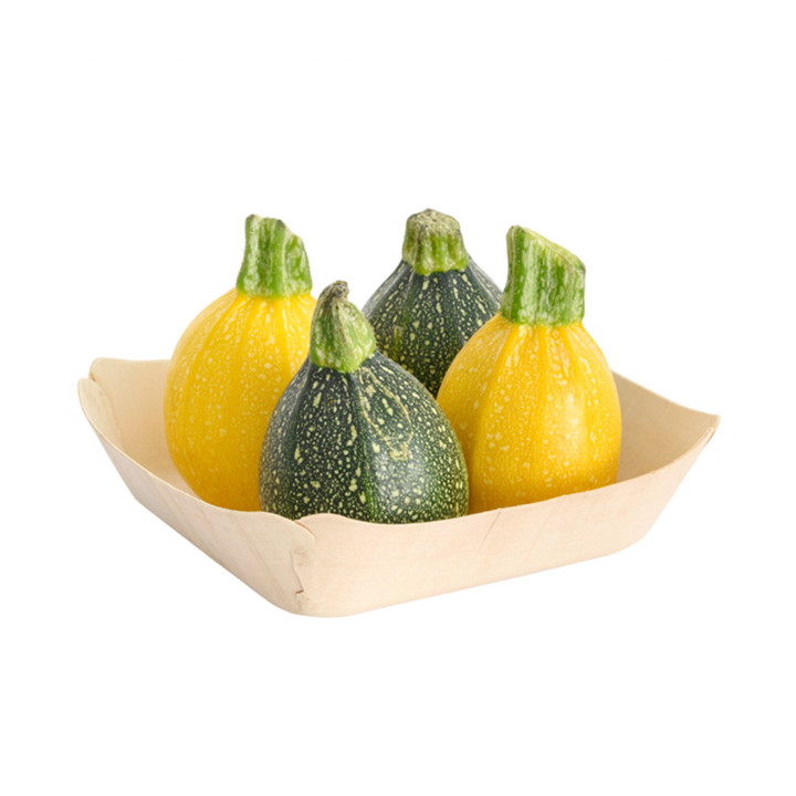 Wooden Plate Rectangular 13x12x3 cm (200 Units)