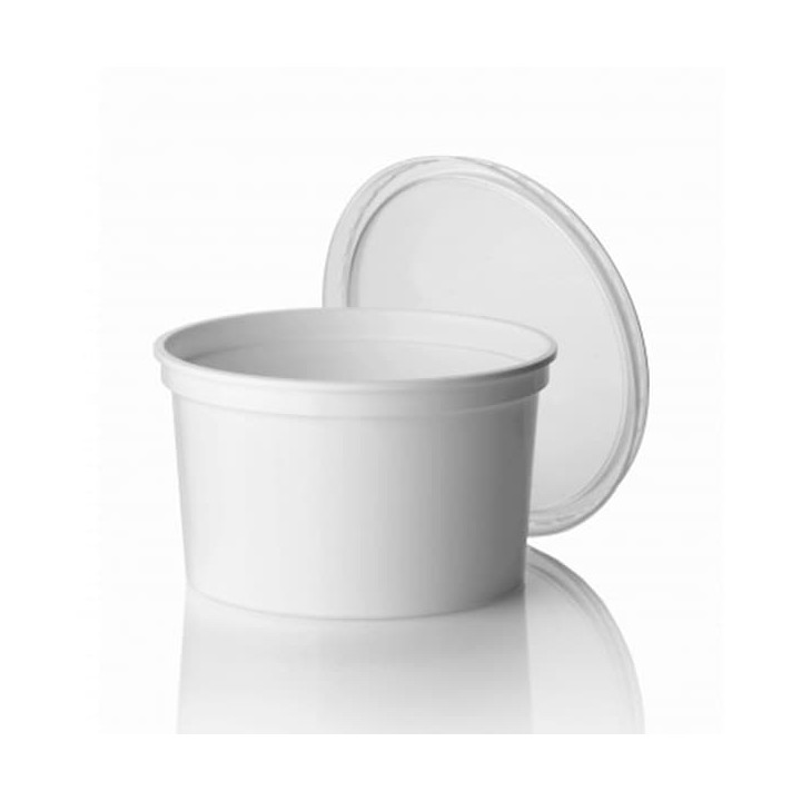 Plastic Deli Container White PP 500ml Ø11,5cm (50 Units)