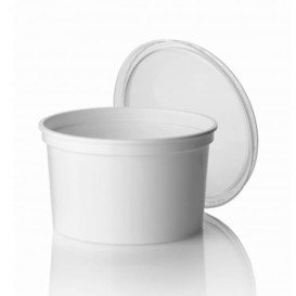 Plastic Deli Container White PP 500ml Ø11,5cm (500 Units)
