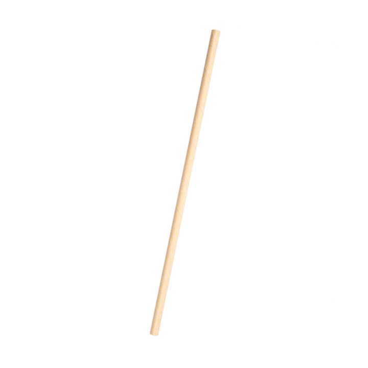 Paper Straw Straight Nature Wrapped With a Kraft Sleeve Ø0,6cm 21cm (250 Units)