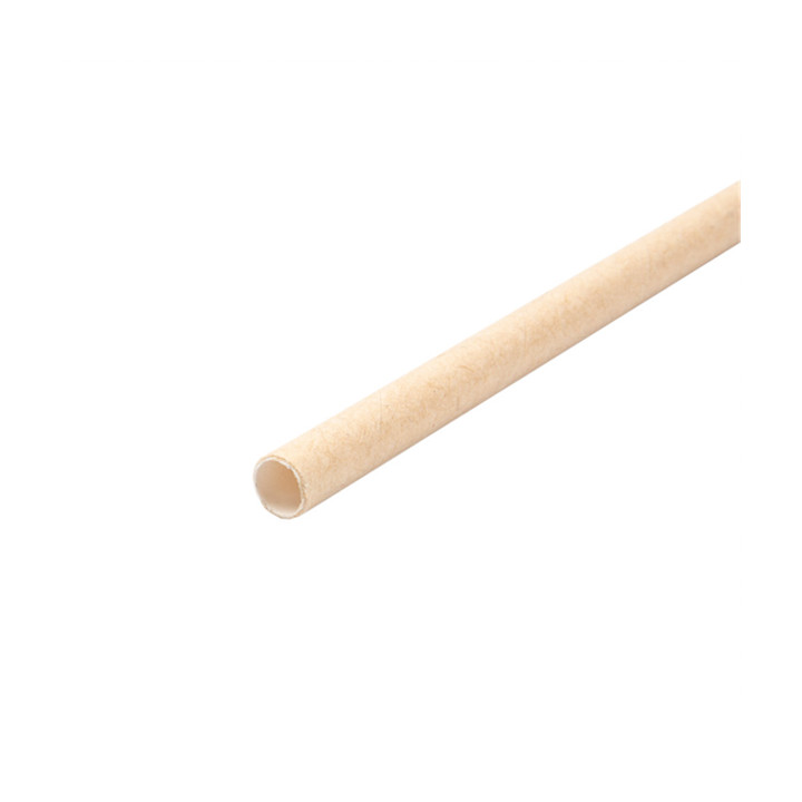 Paper Straw Straight Nature Wrapped With a Kraft Sleeve Ø0,6cm 21cm (250 Units)