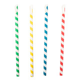 Paper Straw Straight Spoon Assorted Ø0,8cm 21cm (100 Units) 