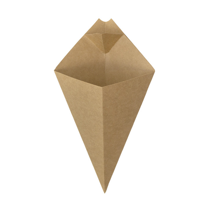 Paper Dipping Cone Kraft 22cm 100g (200 Units)