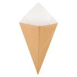 Paper Carrugated Dipping Cone Kraft 27cm 250g (100 Units)