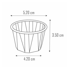 Pleated Kraft Paper Souffle Cup 60ml (3000 Units)