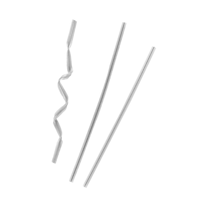 Plastic Bag Closure Silver Metallized 9,5cm (100 Units)