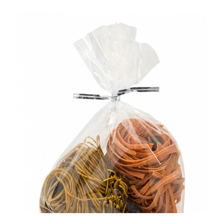 Plastic Bag Closure Silver Metallized 9,5cm (1000 Units)