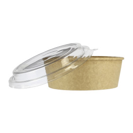 Paper Container Kraft-Kraft + RPET Lid 38 Oz/1120 ml (25 Units)
