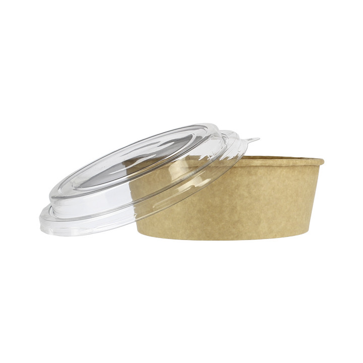 Paper Container Kraft-Kraft + RPET Lid 38 Oz/1120 ml (100 Units)