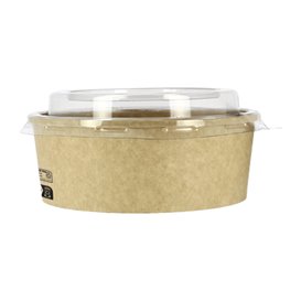 Paper Container Kraft-Kraft + RPET Lid 19 Oz/550 ml (300 Units)
