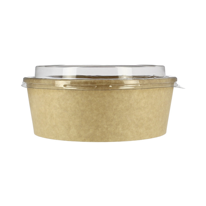 Paper Container Kraft-Kraft + RPET Lid 38 Oz/1120 ml (25 Units)