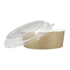 Paper Soup Bowl with Lid Kraft PP 38 Oz/1120ml (100 Units)