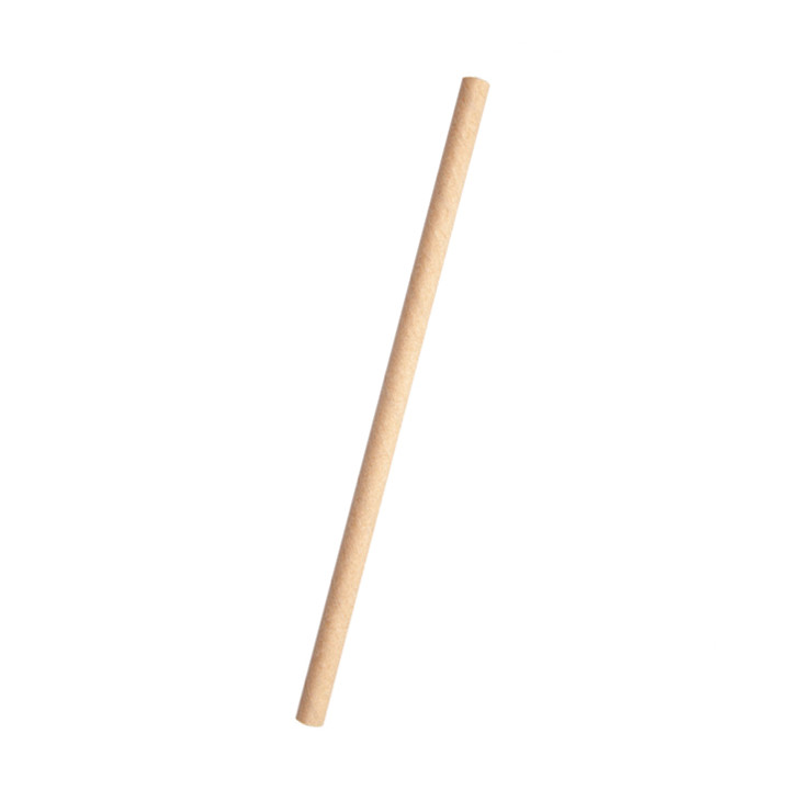 Paper Straw Straight Kraft Ø6mm 14cm (250 Units) 