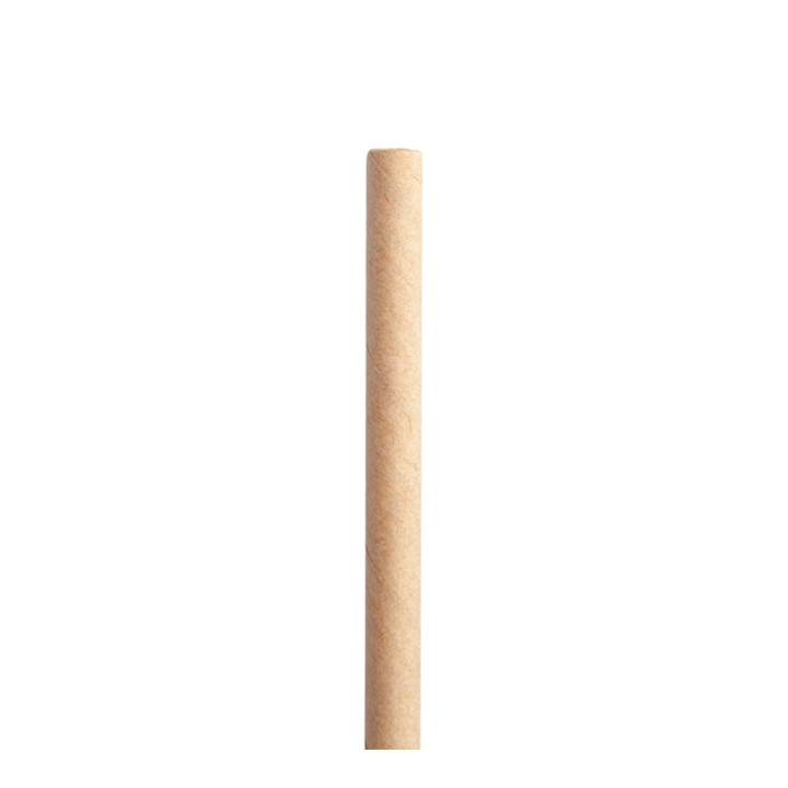 Paper Straw Straight Kraft Ø6mm 14cm (6.000 Units) 