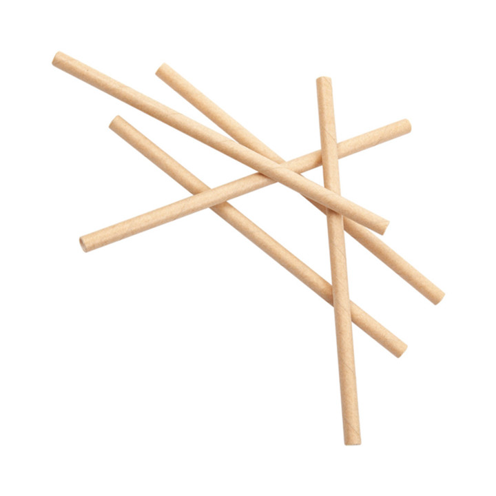 Paper Straw Straight Kraft Ø6mm 14cm (6.000 Units) 
