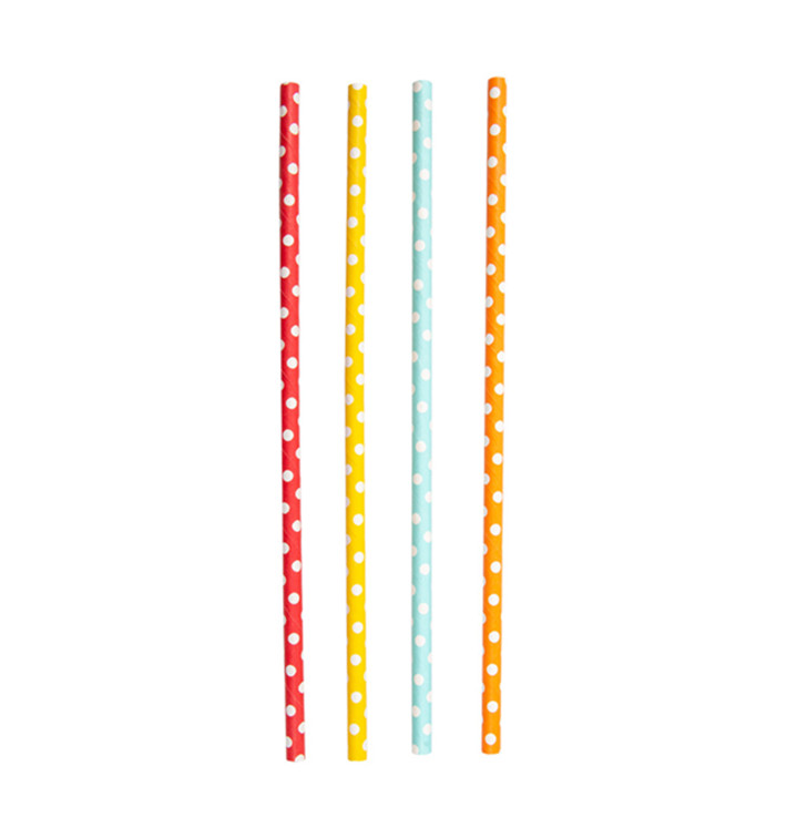 Paper Straw Straight Points Ø6mm 21cm (3.000 Units) 