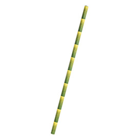 Paper Straw Straight bamboo Ø6mm 21cm (3.000 Units) 