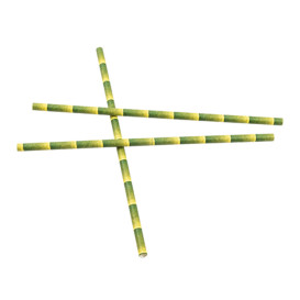 Paper Straw Straight bamboo Ø6mm 21cm (3.000 Units) 