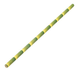 Paper Straw Straight bamboo Ø6mm 21cm (250 Units) 