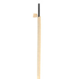 Paper Straw Straight Black Wrapped With a Kraft Sleeve Ø8mm 20cm (100 Units)