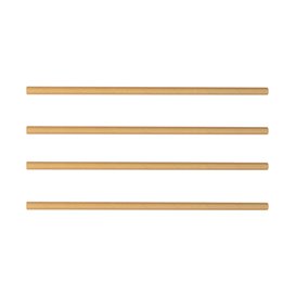 Paper Straw Straight Nature Wrapped With a Sleeve Ø8mm 20cm (3.000 Units)