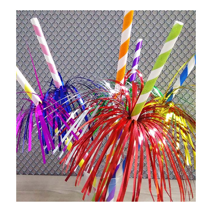 Paper Straw Straight Palms Ø0,6cm 24cm (100 Units)