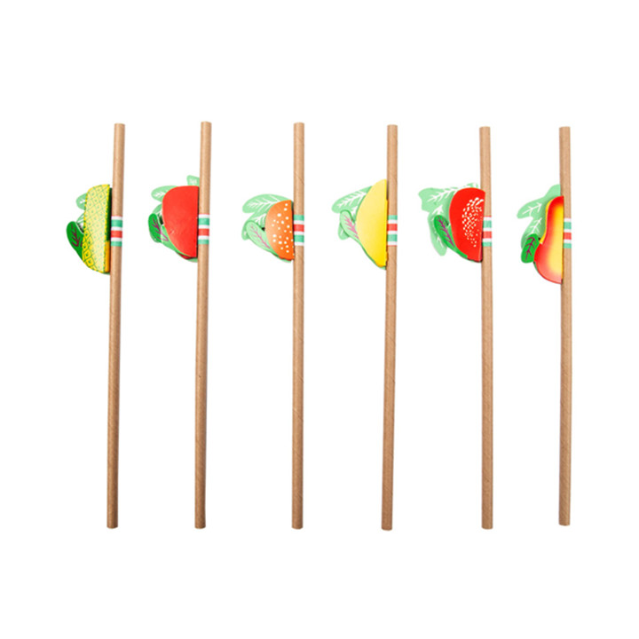Paper Straw Straight Fruits Ø0,6cm 23cm (2.400 Units)