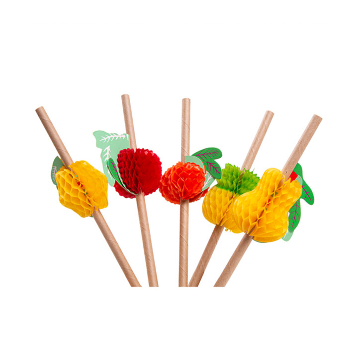 Paper Straw Straight Fruits Ø0,6cm 23cm (2.400 Units)