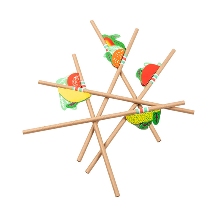Paper Straw Straight Fruits Ø0,6cm 23cm (2.400 Units)