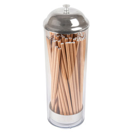 Plastic Dispenser for Straws PS Round shape  (1 Unit)