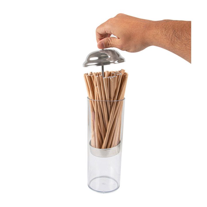 Plastic Dispenser for Straws PS Round shape  (1 Unit)