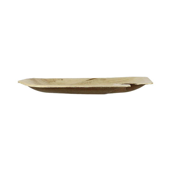 Palm Leaf Plate with Glass Holder 21x21x1,5cm (25 Units) 
