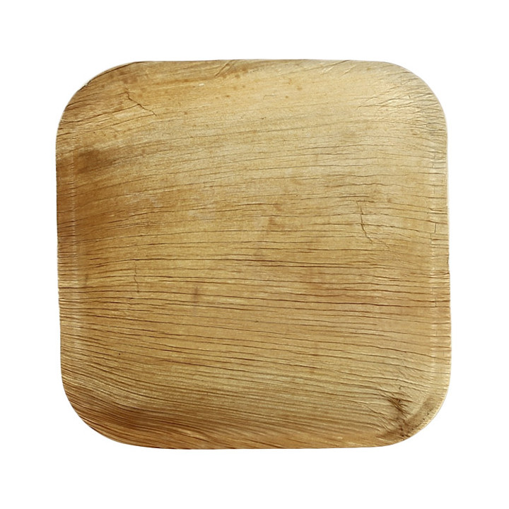 Palm Leaf Mini Plate Square Shape 11,5x11,5x1,5cm (25 Units) 