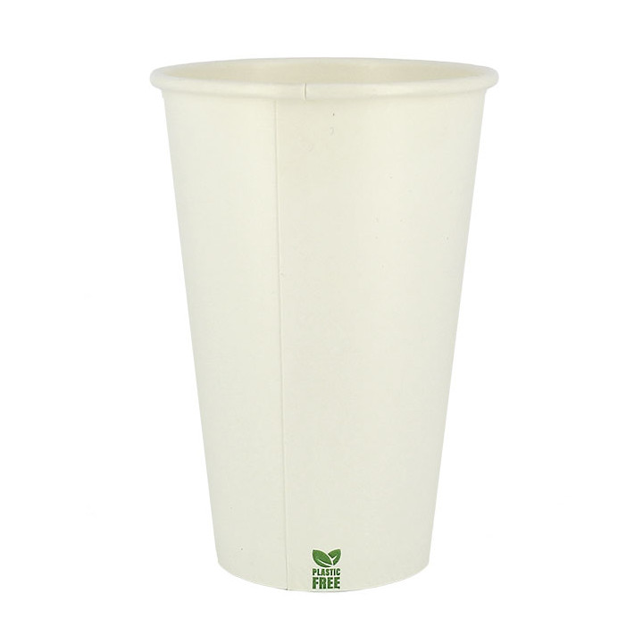 Plastic-Free Paper Cup 16 Oz/480ml White Ø9cm (1.000 Units)