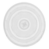 Plastic Lid with Straw Slot PS Ø7,4cm for Foam Cup 6 Oz/7 Oz and Paper Cup 6 Oz (100 Units)