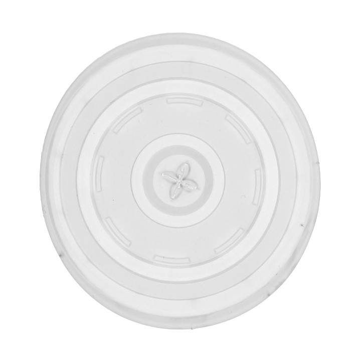 Plastic Lid with Straw Slot PS Ø7,4cm for Foam Cup 6 Oz/7 Oz and Paper Cup 6 Oz (100 Units)