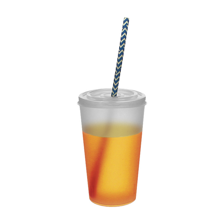 Plastic Cup PP Reusable Translucent 330ml (16 Units) 