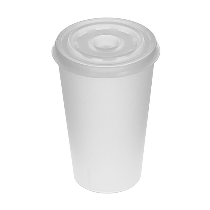 Plastic Lid with Straw Slot PS for Foam Cup and Paper Cup Ø7,4cm 6 Oz/7 Oz (1000 Units)